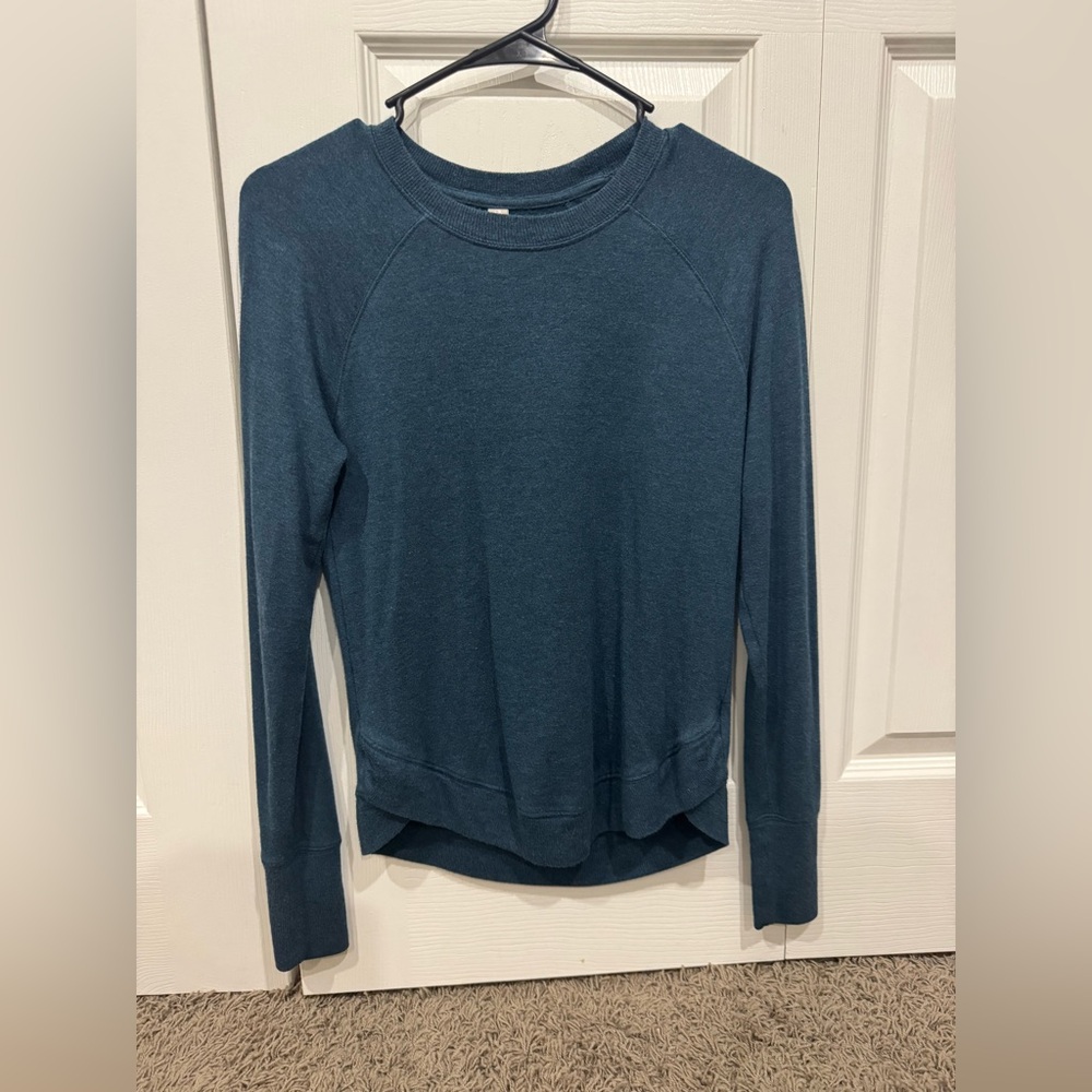 Athleta Dark Teal Crewneck Top